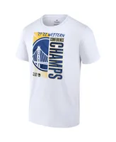 Men's Fanatics White Golden State Warriors 2022 Western Conference Champions Big and Tall Locker Room T-shirt