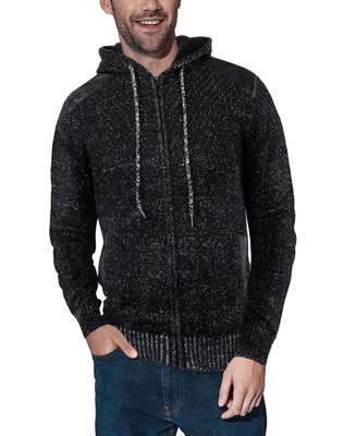 X-Ray Men's Full-Zip Sherpa Knit Hoodie Sweater
