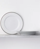 Noritake Whiteridge Platinum Set Of 4 Dinner Plates, 10-1/2"