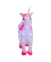 Northlight Lighted Commercial Grade Acrylic Unicorn Christmas Display Decoration, 23"