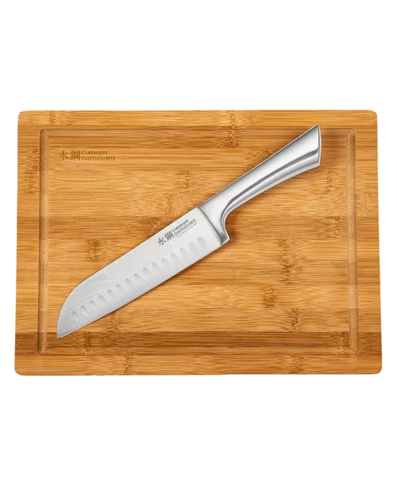 Cuisine::pro Damashiro 6.5" Santoku & 10"x13.5" Board Set