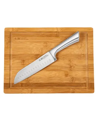 Cuisine::pro Damashiro 6.5" Santoku & 10"x13.5" Board Set