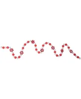 Northlight Unlit Peppermint Candy Beaded Christmas Garland, 4'