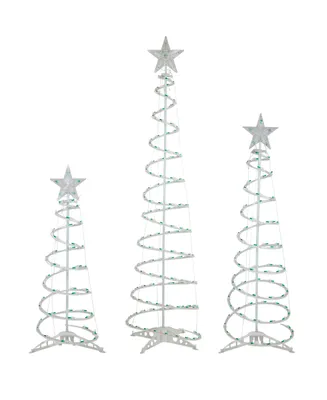 Northlight 3' 4' and 6' Lighted Spiral Christmas Trees, Set of 3