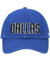 Men's '47 Royal Dallas Mavericks Clean Up Wordmark Adjustable Hat