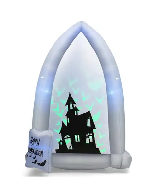 7 Ft Halloween Inflatable Tombstone Yard Decoration