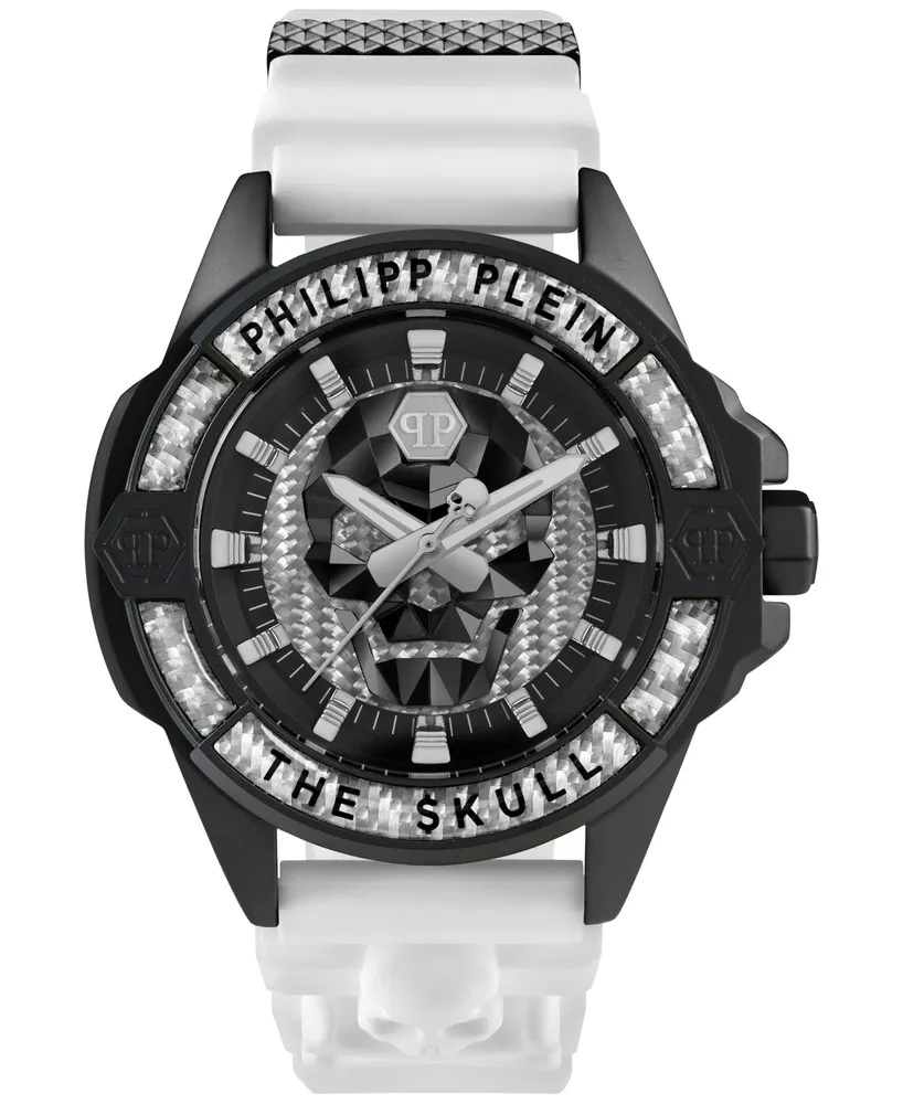 Philipp Plein Men's The $kull Silicone Strap Watch 44mm