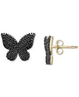 Wrapped Diamond Butterfly Stud Earrings (1/6 ct. t.w.) 14k Gold, Created for Macy's (Also Available Black Diamond)