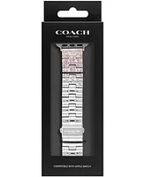 Coach Stainless Steel Crystal Apple Bracelet, 38, 40, 41mm