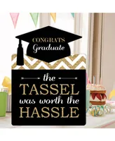 Gold - Tassel Worth the Hassle - Graduation Giant Greeting Card Jumborific Card