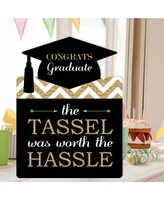 Big Dot of Happiness Gold - Tassel Worth the Hassle - Graduation Giant Greeting Card Jumborific Card