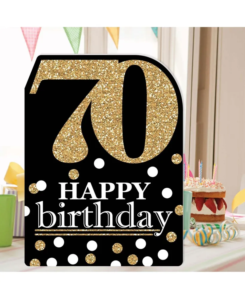 Adult 70th Birthday - Gold - Giant Greeting Card - Big Shaped Jumborific Card