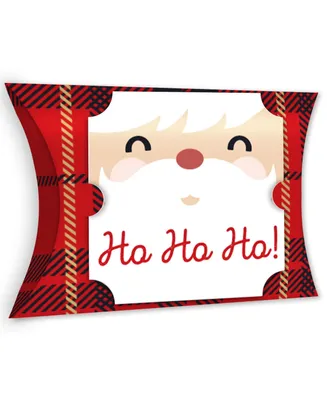 Big Dot of Happiness Jolly Santa Claus - Favor Gift Boxes - Christmas Party Large Pillow Boxes - Set of 12
