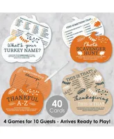 Big Dot of Happiness Happy Thanksgiving - 4 Fall Harvest Party Games - 10 Cards Each Gamerific Bundle