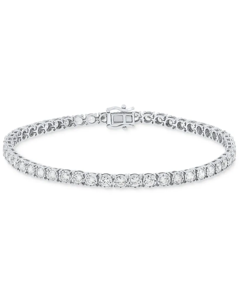 Grown With Love Men's Lab Grown Diamond Tennis Bracelet (5 ct. t.w.) in 10k White Gold