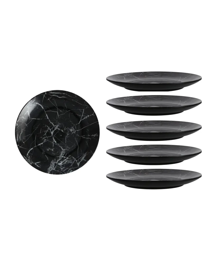 Fortessa Melamine Palace Onyx Coupe Round Plates, Set of 6