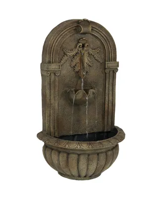 Sunnydaze Decor Florence Polystone Outdoor Wall Fountain - Florentine Stone