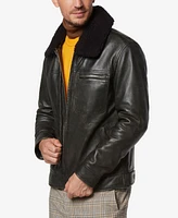 Marc New York Men's Wallack Distressed Leather Aviator Jacket