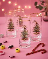 Spode Christmas Tree Glassware Highball Glass, Set of 4