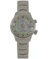 Abingdon Co. Women's Elise Swiss Tri-Time Stainless Steel Bracelet Watch 33mm