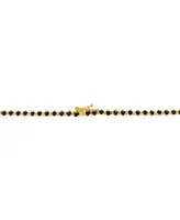 Onyx Graduated 18" Collar Necklace in 14k Gold-Plated Sterling Silver