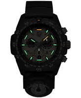 Luminox Men's Swiss Chronograph Bear Grylls Survival Master Series Compass Dark Gray Rubber Strap Watch 45mm