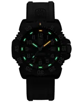 Luminox Men's Swiss Navy Seal ColorMark Black Rubber Strap Watch 44mm