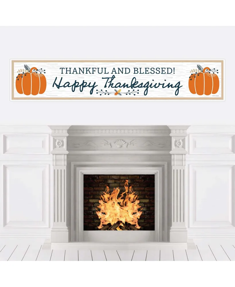 Happy Harvest Thankful Blessed Autumn Pumpkin Thanksgiving Kitchen