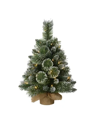 Puleo Pre-Lit Table Top Artificial Christmas Tree with 35 Lights in Sac