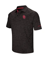 Men's Colosseum Black Oklahoma Sooners Down Swing Polo Shirt