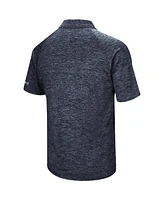 Men's Colosseum Heathered Navy Georgetown Hoyas Down Swing Raglan Polo Shirt