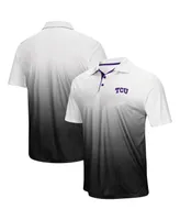 Men's Colosseum Gray Tcu Horned Frogs Magic Team Logo Polo Shirt