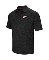 Men's Colosseum Black Virginia Tech Hokies Down Swing Polo Shirt