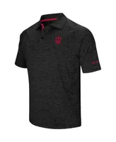 Men's Colosseum Black Indiana Hoosiers Down Swing Polo Shirt