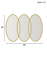 Madison Park Signature Eclipse Oval Wall Decor Mirror, 40" x 30" x 1.77" - Gold