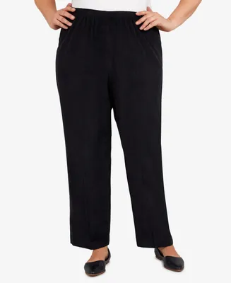 Alfred Dunner Plus Classic Slimming Corduroy Short Length Pant