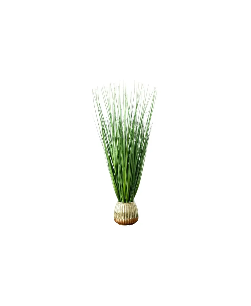 Nature's Elements Desktop Artificial Foliage in Ribbed Pot