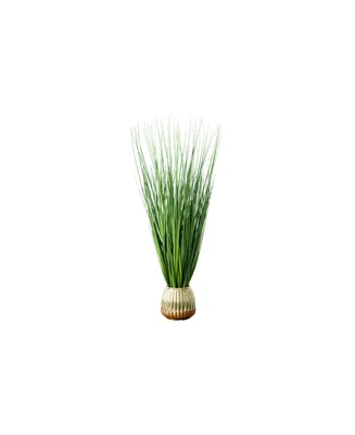 Nature's Elements Desktop Artificial Foliage in Ribbed Pot