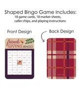 Big Dot of Happiness Friends Thanksgiving Feast - Bingo Cards & Markers - Party Bingo Game - 18 Ct