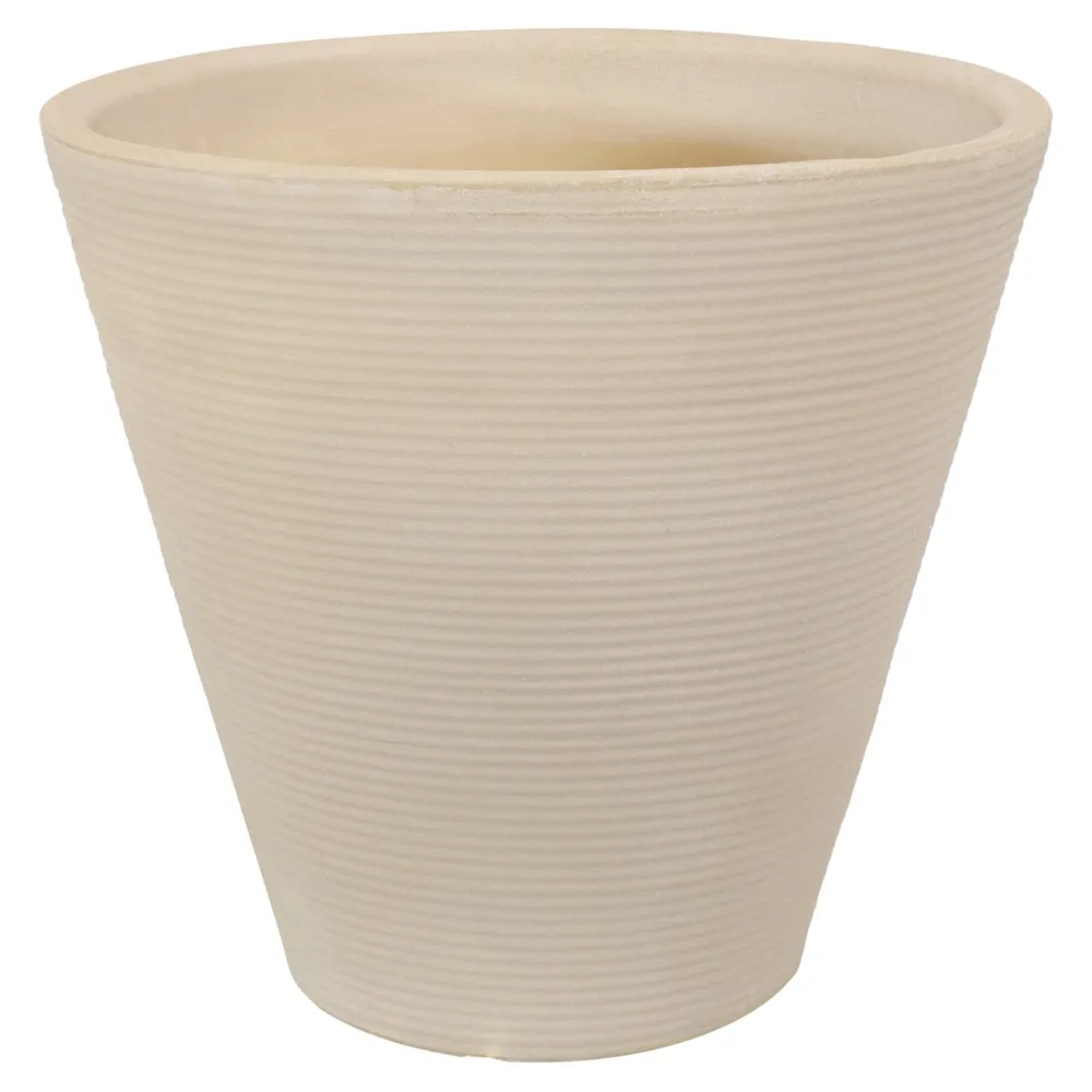 Sunnydaze Decor 16 in Walter Polyresin Planter with Uv-Resistance - Beige