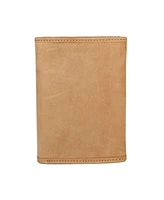 Lucky Brand Men's Flag Embossed Leather Trifold Wallet