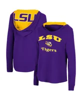 Women's Colosseum Purple Lsu Tigers Catalina Hoodie Long Sleeve T-Shirt