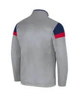 Men's Colosseum Gray Ole Miss Rebels Bingo Quarter-Zip Jacket