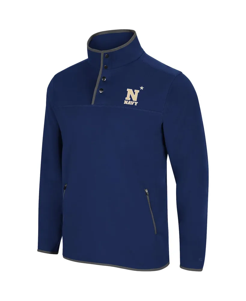 Men's Colosseum Navy Midshipmen Rebound Snap Pullover Jacket