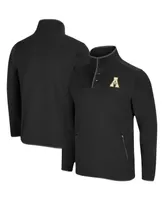 Men's Colosseum Black Appalachian State Mountaineers Rebound Snap Pullover Jacket