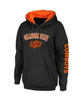 Women's Colosseum Black Oklahoma State Cowboys Loud and Proud Pullover Hoodie
