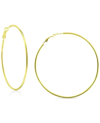 Giani Bernini Polished Wire Large Hoop Earrings 18k Gold-Plated Sterling Silver, 70mm, Created for Macy's