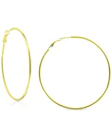 Giani Bernini Polished Wire Large Hoop Earrings 18k Gold-Plated Sterling Silver, 70mm, Created for Macy's