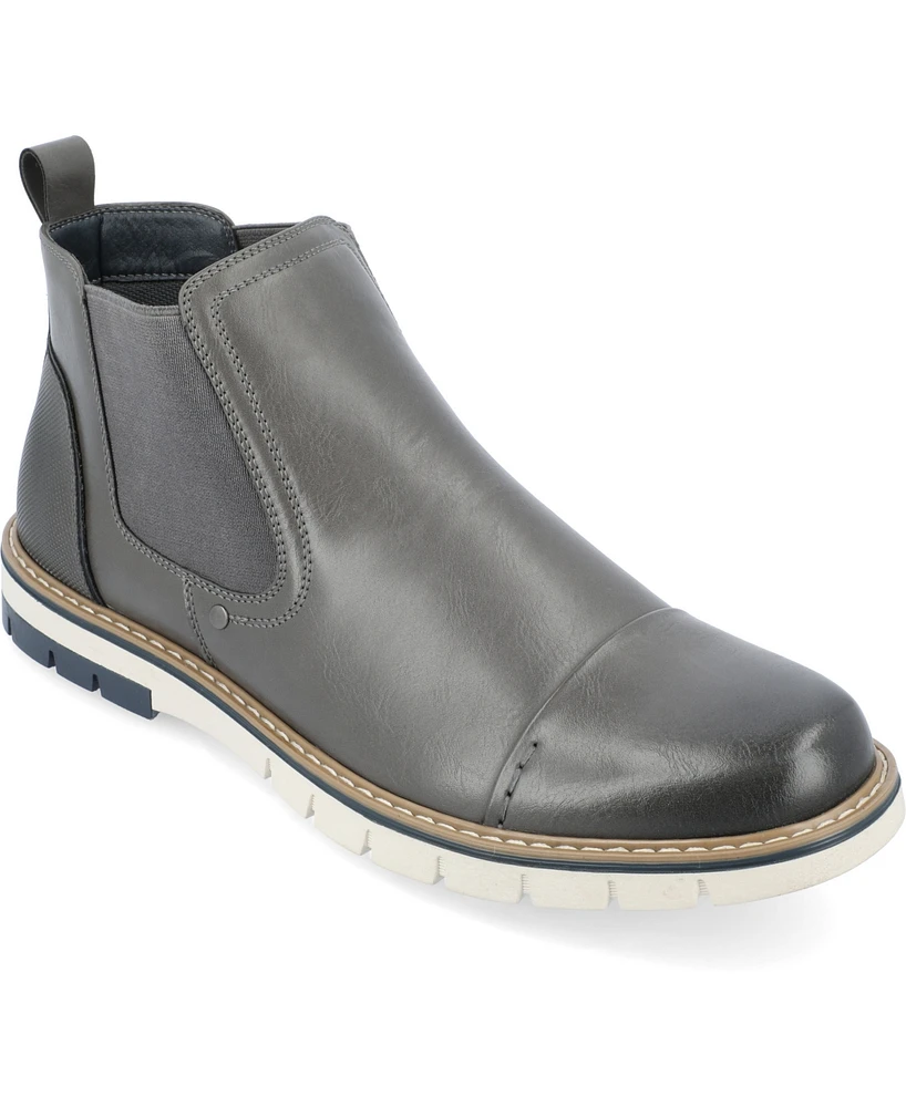 Vance Co. Men's Waylon Tru Comfort Foam Pull-On Cap Toe Chelsea Boot