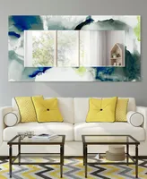 Empire Art Direct 'Ephemeral' Rectangular On Free Floating Printed Tempered Art Glass Beveled Mirror, 72" x 36"